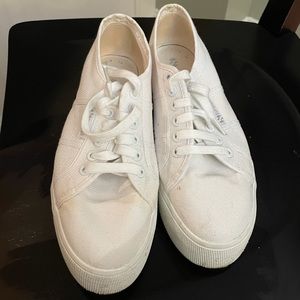 White Platform Superga